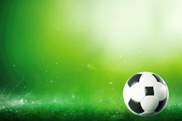 Fototapeta premium Soccer ball on bright colorful background