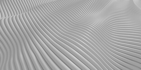 Abstract wave shapes white waves background