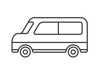 ワゴン自動車の線画のイラスト