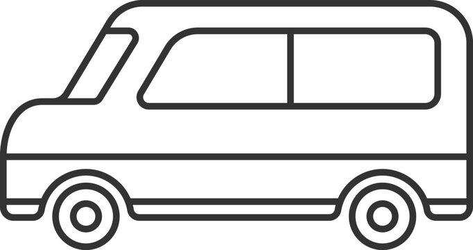 recommend clip art: ワゴン自動車の線画のイラスト