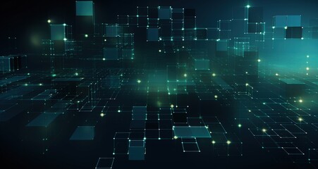 Technological background with network connections, technology concept. Generative AI