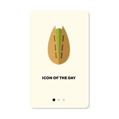 Healthy food flat vector icon. Bean, nut, pistachio isolated vector sign. Food and lunch concept. Vector illustration symbol elements for web design and apps