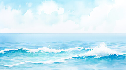青い波と空の風景