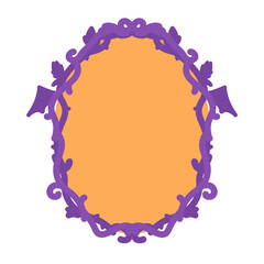 ハロウィンなカラーの装飾フレーム⭐︎PNG