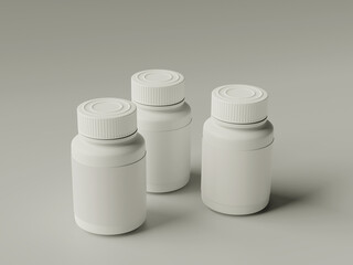 Blank Medicine Pils Bottle Mockup