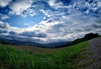 Obraz premium cloudy sky wonderful panoramic shot