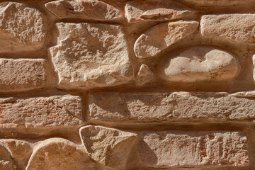 Background decorative texture of old vintage stone wall.