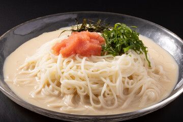 豆乳　明太子　冷やしそうめん