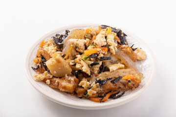 野菜と炒り豆腐