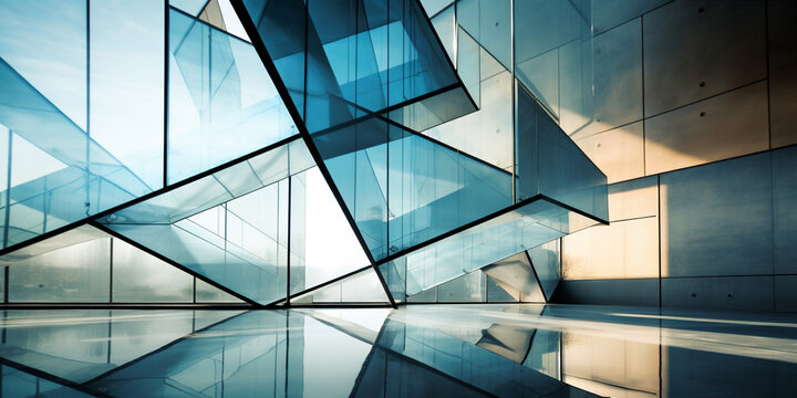 modern abstract glass architectural forms.  