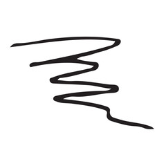 handwritten strokes on a transparent background, drawn with a pen. Vector