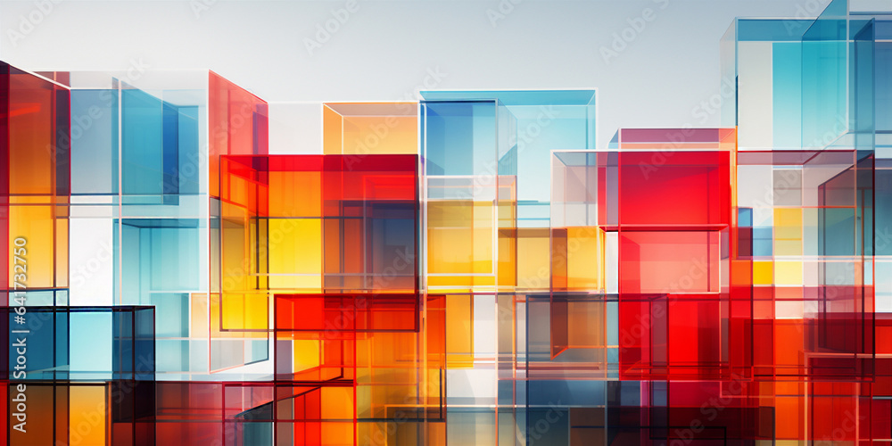 Poster abstract geometric architecture.