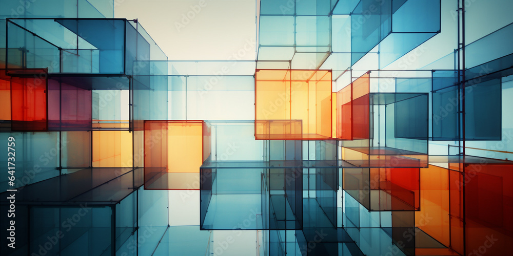 Canvas Prints abstract geometric architecture.