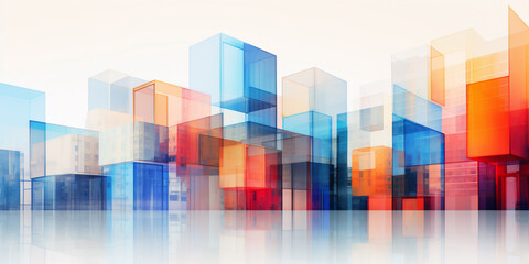 Abstract geometric architecture.  