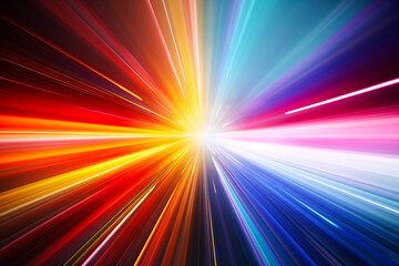 Obraz premium ai generated image of light trail with spectrum color