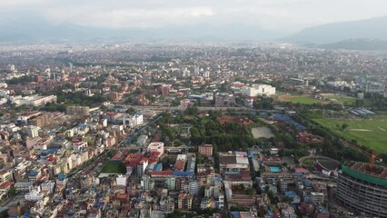 Aerial view of Kathmandu city captured on July 30th 2023