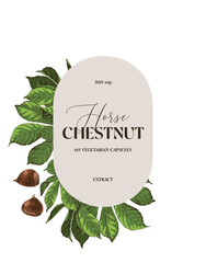 Horse chestnut extract label template