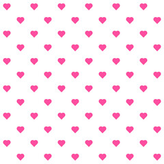 pink heart on white background, heart seamless pattern, beautiful heart background.