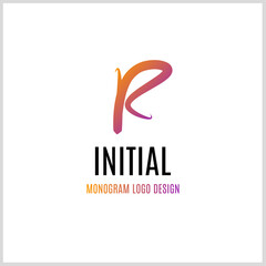 Obraz premium Letter R monogram logo design template. Premium letter R. Premium monogram logotype. Creative monogram luxury symbol. Graphic letter symbol for corporate identity. Vector for icon, symbol or logo