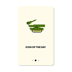 Military force icon. Rocket launcher isolated vector sign. Army and equipment concept. Vector illustration symbol elements for web design and apps