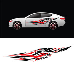 vector design of car livery decal for personal car wrapping.
