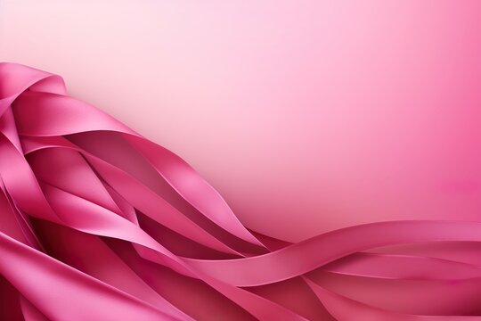 Breast Cancer Awareness pink ribbon and save the female pictures made with AI generated 