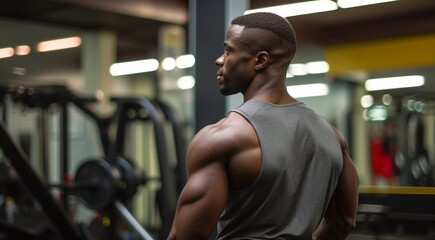 muscular bodybuilder training, muscular man in the gym, young bodybuilder training in the gym, young man lifting weights
