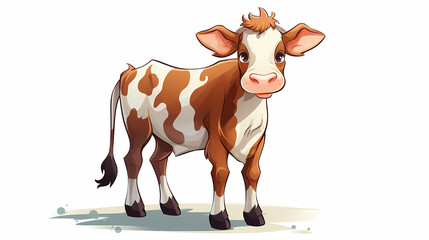 hand drawn cartoon cow illustration 