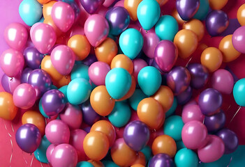 Fototapeta na wymiar Colorful balloons background for party