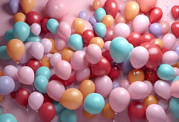 Colorful balloons background for party