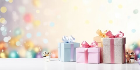 Gift box Birthday. Black Friday sale. Background mother day, sale, xmas, christmas, wedding, valentine day, new year. Holiday banner, web poster, flyer, cover card, Festive celebrate backdrop 