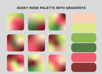Dusky Rose palette Gradient pack