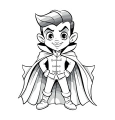 Dracula coloring page for kids  - coloring book