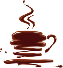 Coffee or Hot chocolate Liquid cup of vector