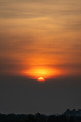 Beautiful sky with twilight in Bangkok, Thailand
