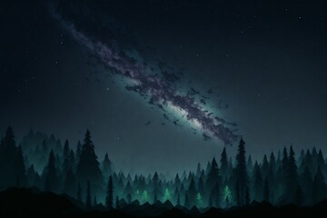 Naklejka premium 天の川