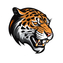 Esport vector logo jaguar on white background side view, jaguar icon, jaguar head, jaguar sticker, cheetah