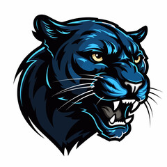 Esport vector logo panther on white background side view, panther icon, panther head, panther sticker