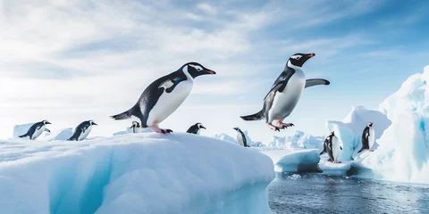 Deurstickers penguin in polar regions © Ferooo
