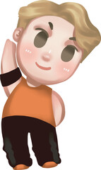 Outdoor Fitness - Man stretching shoulders