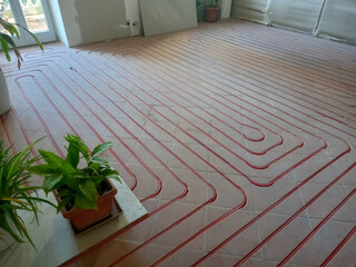 underfloor radiant heating and cooling construction - 641755718