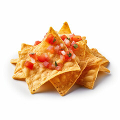 Totopos nachos con pico de gallo botana snack mexicano