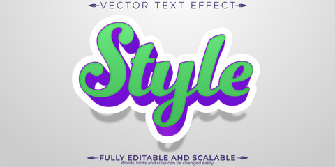 Style text effect, editable modern and creative text style