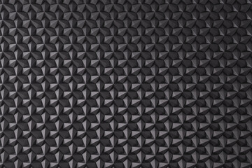 3D wall or floor black geometry background natural daylight. 3d wall texture, Geometric background for interior wallpaper design, 3d rendering
