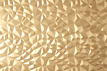 Gold Background with Triangle Pattern, Abstract geometric seamless pattern design, 3d rendering
