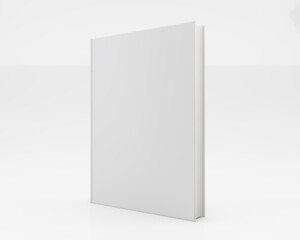 Blank book isolated over white, 3d rendering

