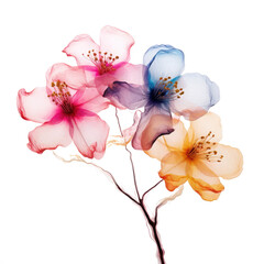 Obraz na płótnie Canvas color flowers isolated on white