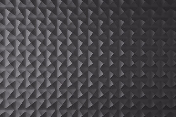 Black seamless surface, Abstract geometric seamless pattern design, 3d rendering