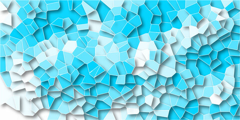 Abstract background of crystallized. triangular 3d Wall background with tile. Blue Geometric Modern creative background. Colorful Geometric Retro tiles pattern. Blue hexagon ceramic. 3d design