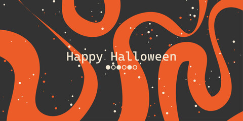 Modern Halloween groovy hippie 70s backgrounds. Abstract Autumn Design with Graphic Element. Trendy retro style. Y2k aesthetic.